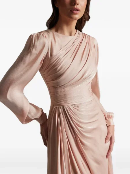 Lung rochie midi Cristallini cu volane