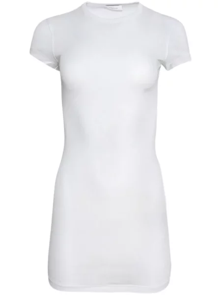 Rochie mini Wardrobe.nyc din jerseu de costum alb