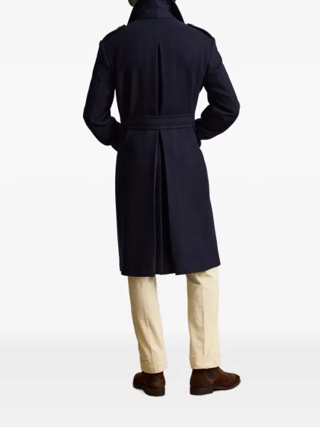 Palton Ralph Lauren Purple Label cu două rânduri de nasturi albastru