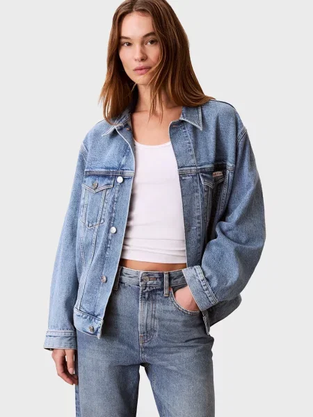 Класична джинсова куртка Calvin Klein Jeans блакитна