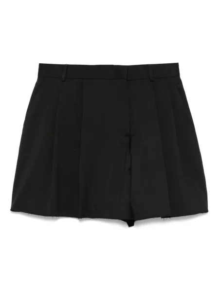 Pantaloni scurți Moschino de lână negru