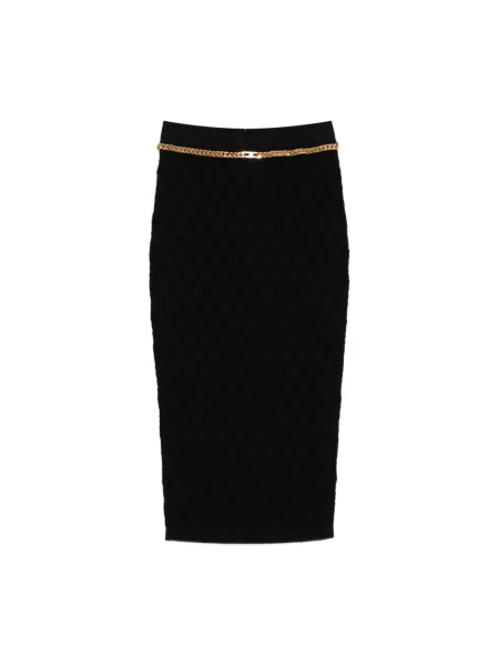 Spódnica midi Elisabetta Franchi do kolan czarna
