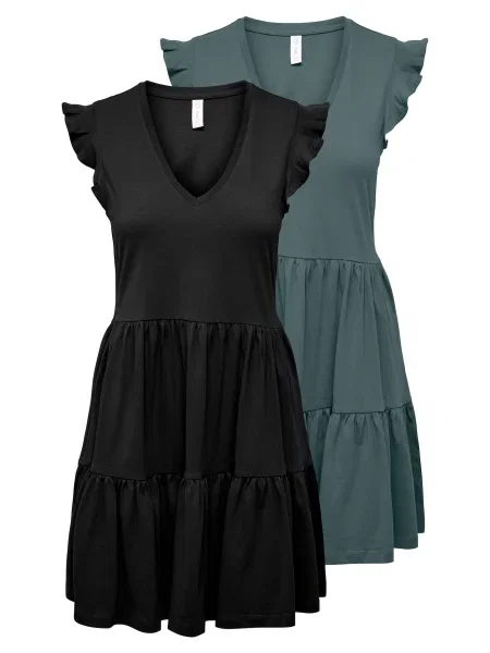 ONLY Rochie ONLMAY verde negru