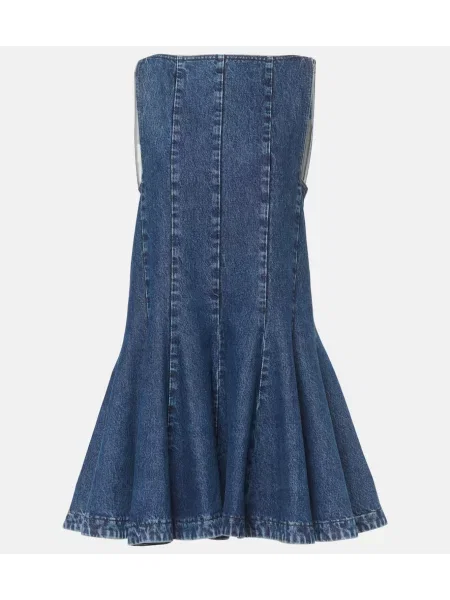 Rochie din denim Khaite albastru