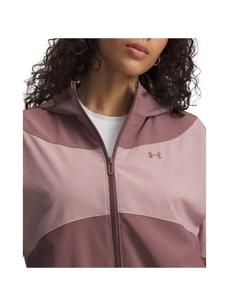 Яке Under Armour Rival Woven кафяво преходен модел розово