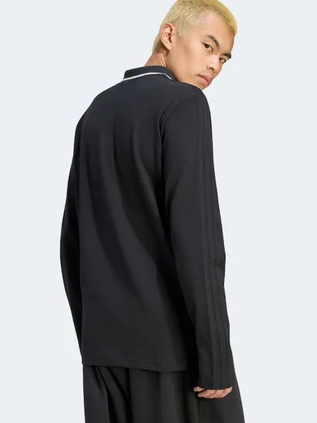 Adidas Originals polo majica z bombažem črna