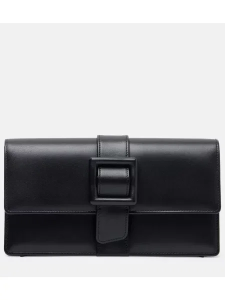 Usnjena pisemska torbica Manolo Blahnik črna
