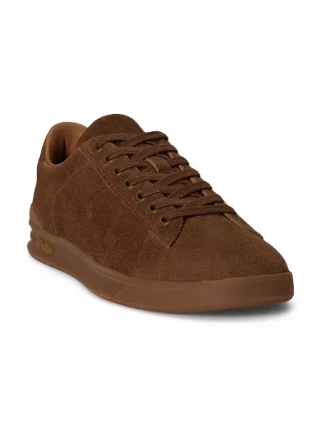 Polo Ralph Lauren Hrt Crt III sneakers pentru femei din piele întoarsă maro
