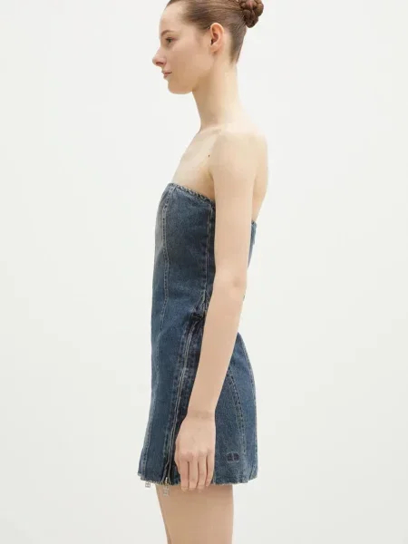 Костюмное мини джинсовое платье Ksubi синее