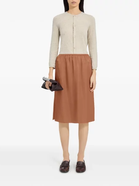 Fustă midi Mm6 Maison Margiela maro