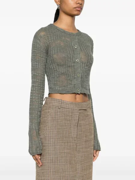 Przezroczysty kardigan Acne Studios zielony