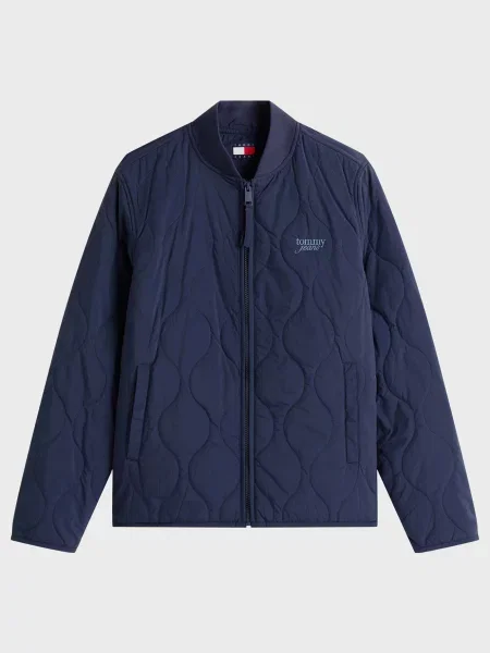 Стеганая джинсовая куртка Tommy Jeans синяя