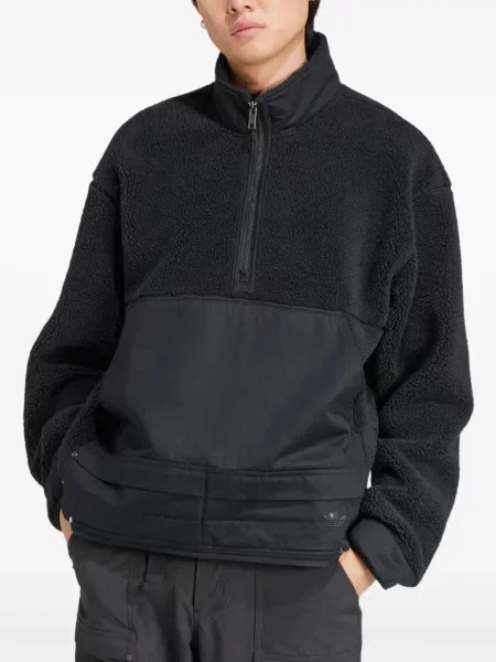 Bluza Adidas z logo do biegania o skróconej długości zielona
