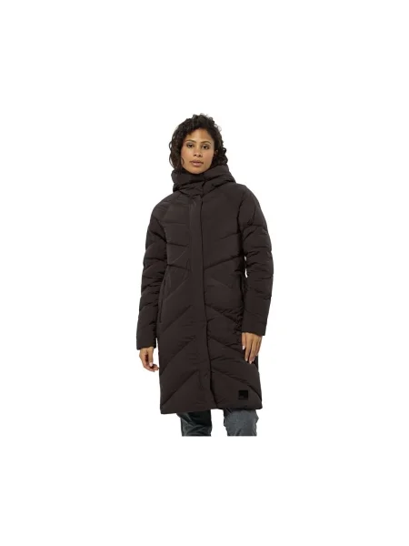 JACK WOLFSKIN Outdoorový kabát Marienplatz čokoládová čierna