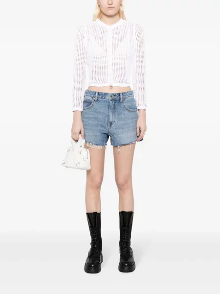 Džinsiniai šortai Alexander Wang mėlyna