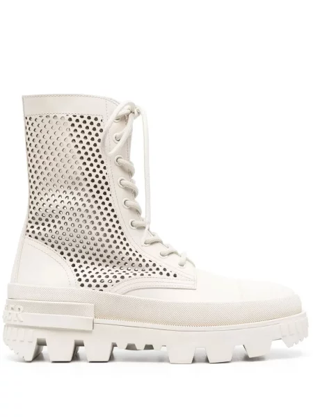 Botine Moncler cu șireturi din dantelă