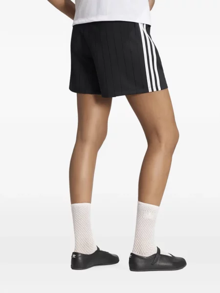 Decupat pantaloni scurți Adidas cu dungi cu autograf albastru