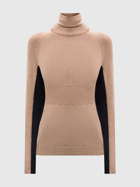 Светр з вовни з логотипом Moncler Grenoble бежевий