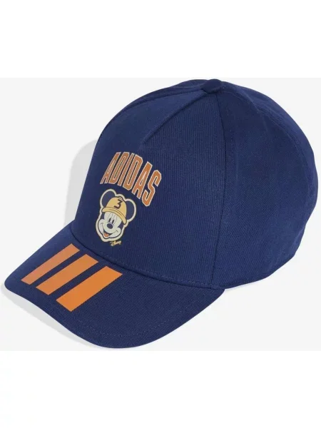 Czapka z daszkiem adidas Disney Mickey Mouse niebiesko-pomarańczowa dziecięce XXS niebieska