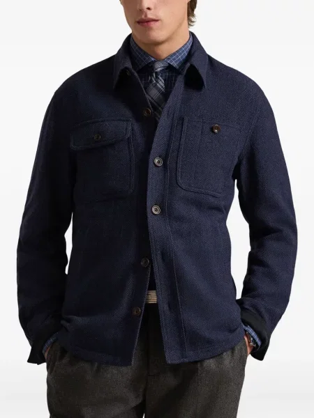 Șapcă Polo Ralph Lauren cu model herringbone din țesătură twill cu imagine albastru