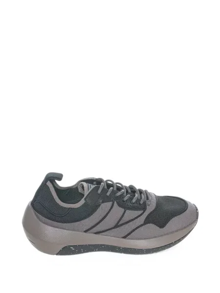Sneakerși Emporio Armani cu șireturi din dantelă gri