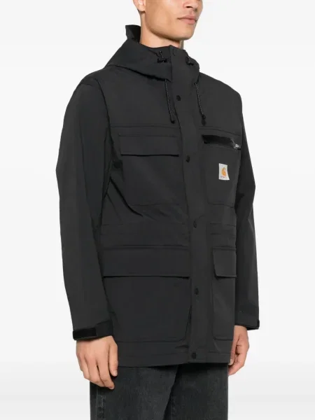 Palton Carhartt Wip cu glugă negru