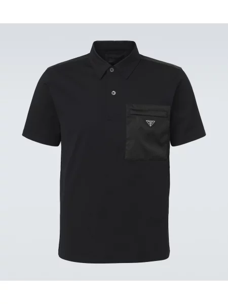Tricou polo Prada negru