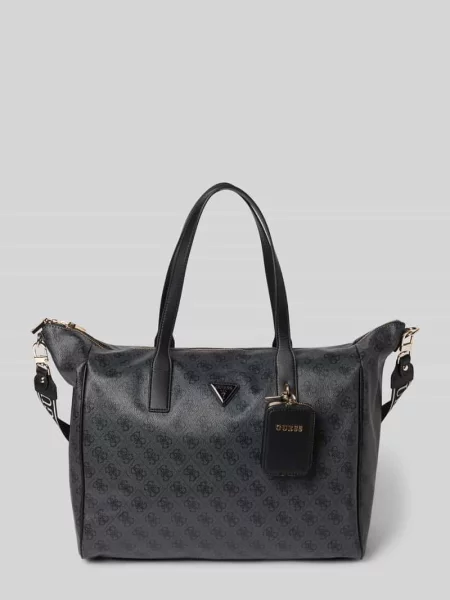 Torba typu tote w pikowanym wyglądzie model Latona' Guess czarna