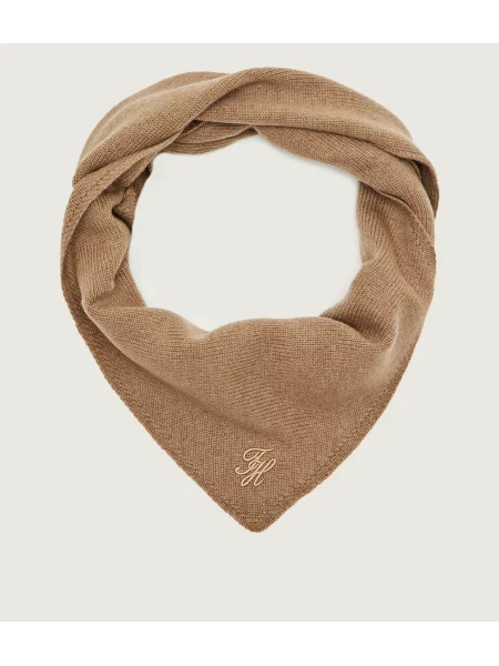 Tommy Hilfiger Gyapjú sál kasmír hozzáadásával bézs