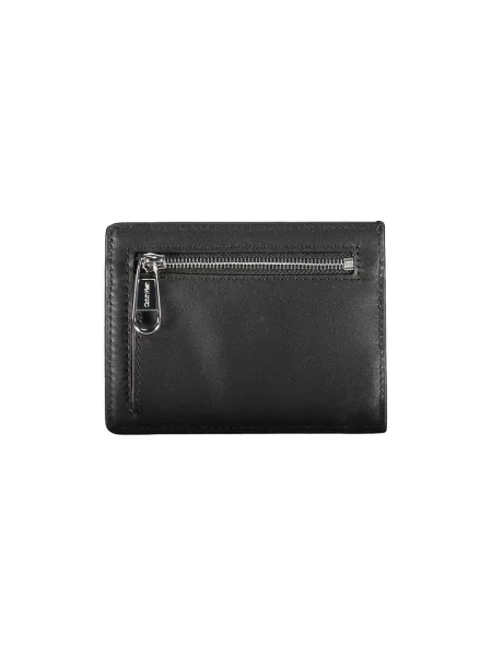 Lniany portfel Calvin Klein czarny