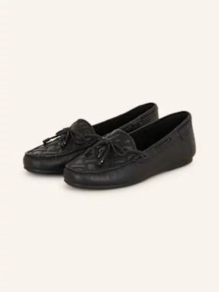 Loafersy Kurt Geiger skórzane bez obcasa czarne