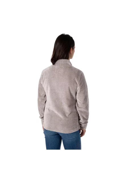 Bluza polarowa AULP BECCO Rozpinana z kołnierzem beżowa