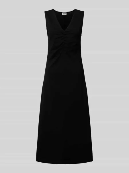 Sukienka midi z dekoltem w serek model ‘JOVANA’ czarna