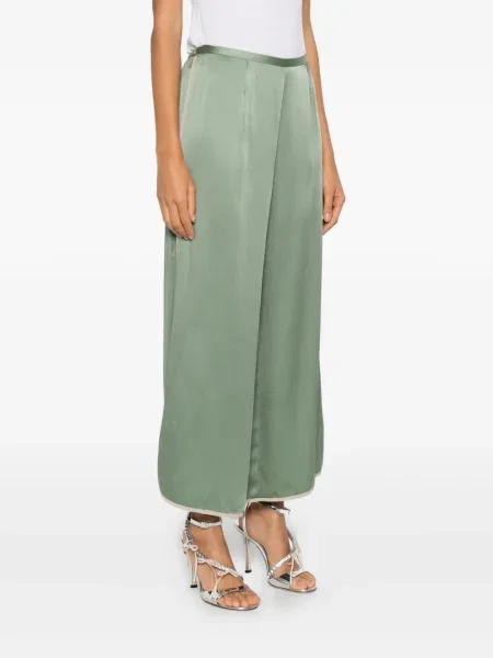Pantaloni Forte_forte plisate verde