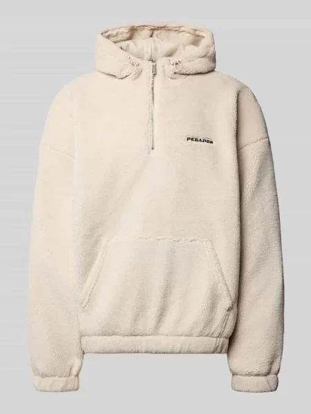 Sweter z polaru z zamkiem błyskawicznym model ‘Olten’ Pegador beżowy