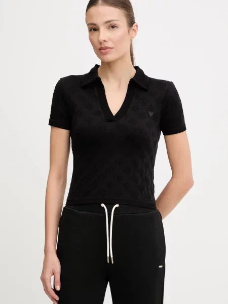 Polo tričko Guess PEONY černá