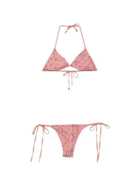 Bikini Venuja cu imagine cu model paisley roz