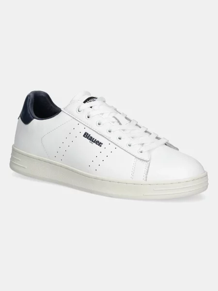 Sneakerși Blauer din piele alb