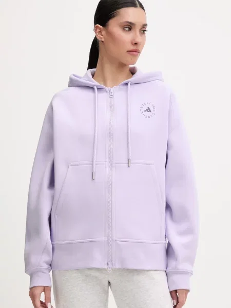 Adidas by Stella McCartney hanorac cu și glugă pentru femei violet