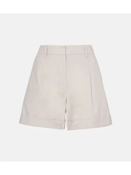Bermudy S Max Mara popelinowe beżowe