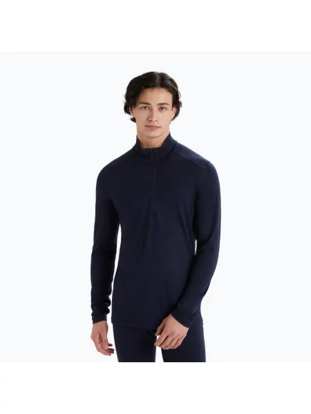 Мъжки термоактивен суитшърт Icebreaker Merino Oasis Half Zip midnight navy синьо