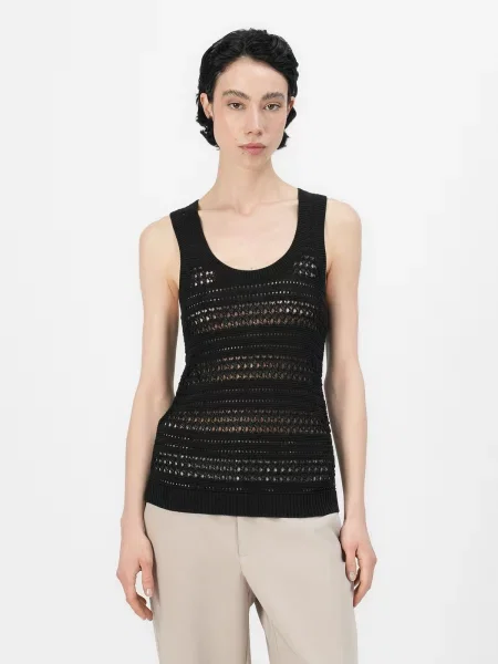 TOMMY HILFIGER Top brodat negru