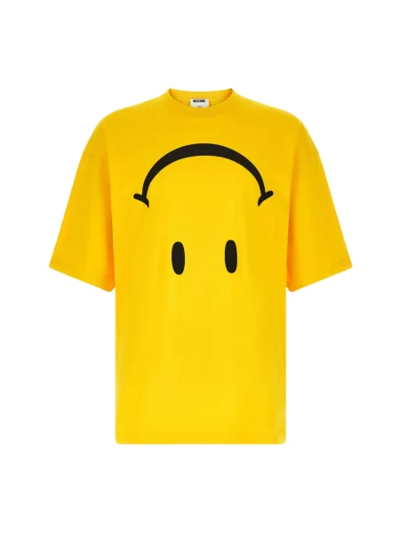 Koszulka Moschino z dżerseju żółta