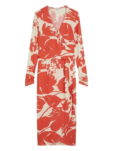 Rochie Marc O'polo cu model floral cu imagine de costum portocaliu