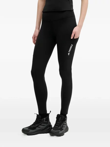 Ριγέ τρέξιμο μπλούζα Adidas από διχτυωτό κόκκινο