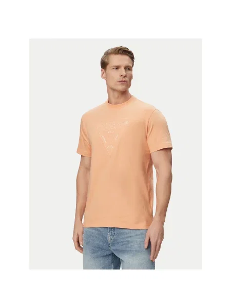 Guess T-shirt Regular Fit narančasta