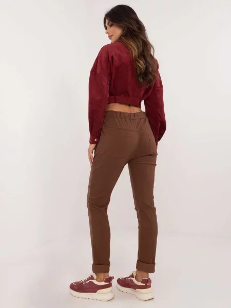 Spodnie Italy Moda brązowe
