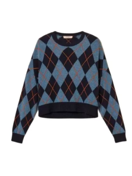 Sweter Twinset żakardowy