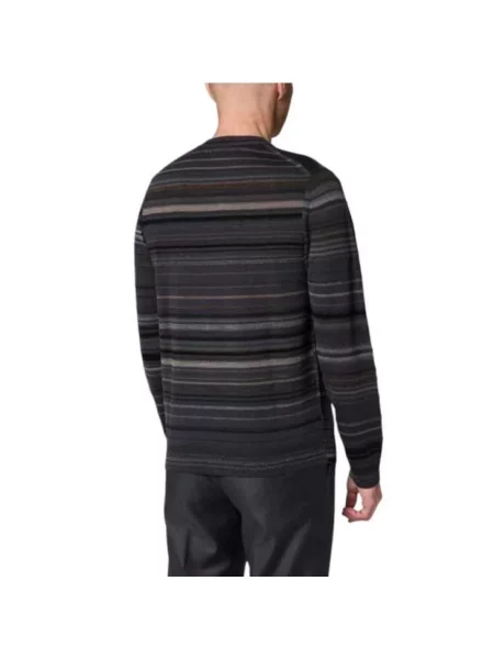 Sweter Paul Smith wełniany w paski z paskiem szary