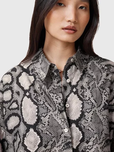 AllSaints koszula CHARLI multicolor regular z kołnierzykiem klasycznym